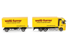 Lade das Bild in den Galerie-Viewer, Mercedes-Benz Actros Bigspace Wechselkoffer-Hängerzug Welti-Furrer 1:87