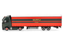 Lade das Bild in den Galerie-Viewer, Volvo FH GL XL Electric Gardinenplanen-Sattelzug Wipfli 1:87