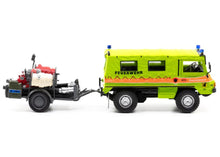 Lade das Bild in den Galerie-Viewer, Pinzgauer 710 4x4 Feuerwehr Zweisimmen mit Motorspritze 1:43