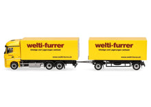 Lade das Bild in den Galerie-Viewer, Mercedes-Benz Actros Bigspace Wechselkoffer-Hängerzug Welti-Furrer 1:87
