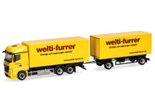 Lade das Bild in den Galerie-Viewer, Mercedes-Benz Actros Bigspace Wechselkoffer-Hängerzug Welti-Furrer 1:87