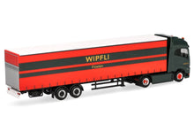 Lade das Bild in den Galerie-Viewer, Volvo FH GL XL Electric Gardinenplanen-Sattelzug Wipfli 1:87