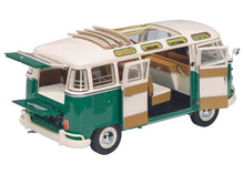 Lade das Bild in den Galerie-Viewer, VW T1b Samba grün/weiss 1:18