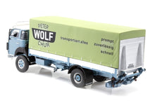Lade das Bild in den Galerie-Viewer, SAURER D250B Pritsche Plane Wolf Chur 1:43