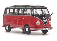 Lade das Bild in den Galerie-Viewer, VW T1b Samba schwarzbraun / dunkelrot 1:32