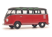 Lade das Bild in den Galerie-Viewer, VW T1b Samba schwarzbraun / dunkelrot 1:32