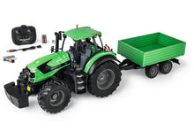 Lade das Bild in den Galerie-Viewer, Carson Deutz-Fahr 8280 TTV mit Anhänger 100% RTR 1:16
