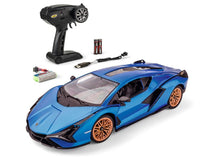 Lade das Bild in den Galerie-Viewer, Carson Lamborghini Sián 2.4GHz 100% RTR blau 1:14
