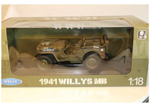 Lade das Bild in den Galerie-Viewer, Willys Jeep U.S Army olivgrün 1:18
