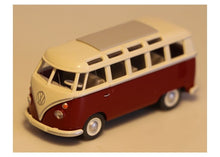 Lade das Bild in den Galerie-Viewer, VW T1 Sambabus  purpurrot/cremeweiss  1:87
