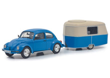 Lade das Bild in den Galerie-Viewer,  VW Käfer 1600i mit Eriba Puck blau 
