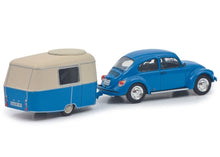Lade das Bild in den Galerie-Viewer, VW Käfer 1600i mit Eriba Puck blau 1:43
